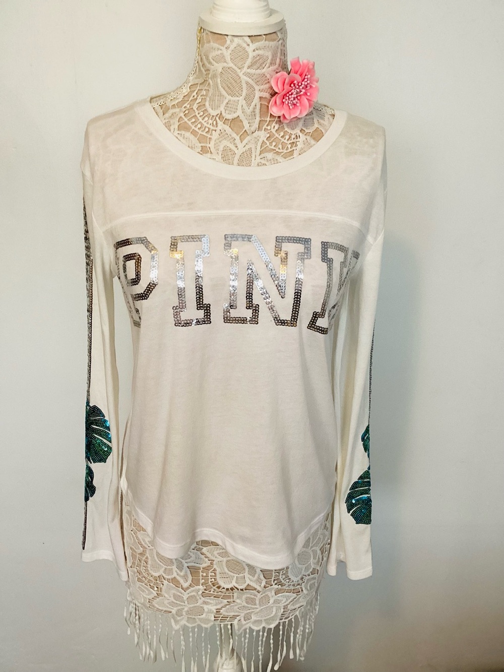 Victoria Secret Pink Sequin Tea